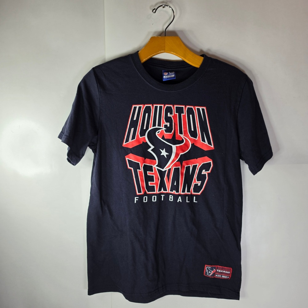 Ultra Game Houston Texans Youth XL 18-20 Navy‎ Blue T-Shirt Football NFL Kids